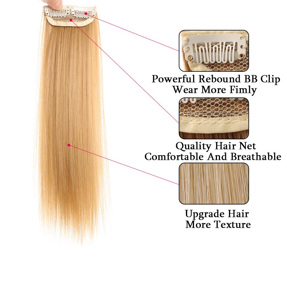 Synthetic singular clip on hair styling pads