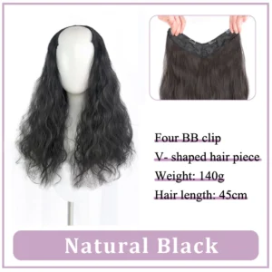 Synthetic U-shaped water wave clip on hair extension