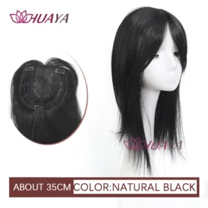 Straight synthetic hair toppers