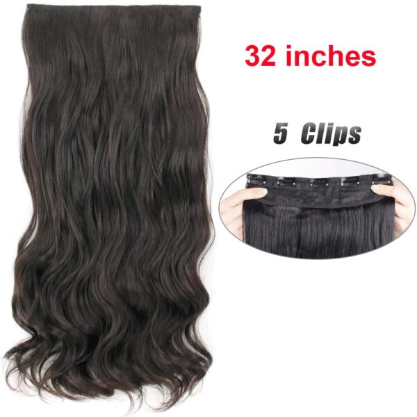 Synthetic single line wavy hair extension